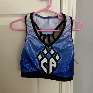 cheer athletics practice sports bra (NEVER WORN)